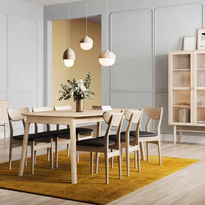Gilleleje spisebord fra Casø Furniture i hvidolieret eg 200 x 105 cm.