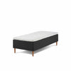 Opus Elite boxmadras i str. 90 x 210 cm med stof i populær antracit farve.