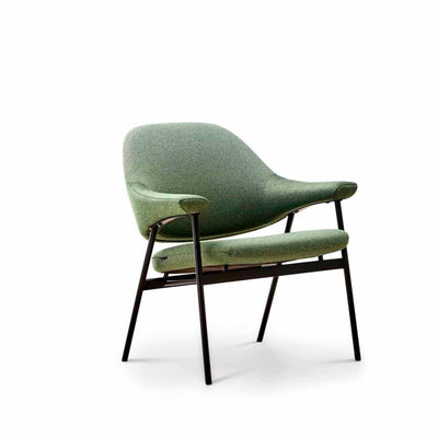 Bris lænestol i grønt stof fra Brunstad