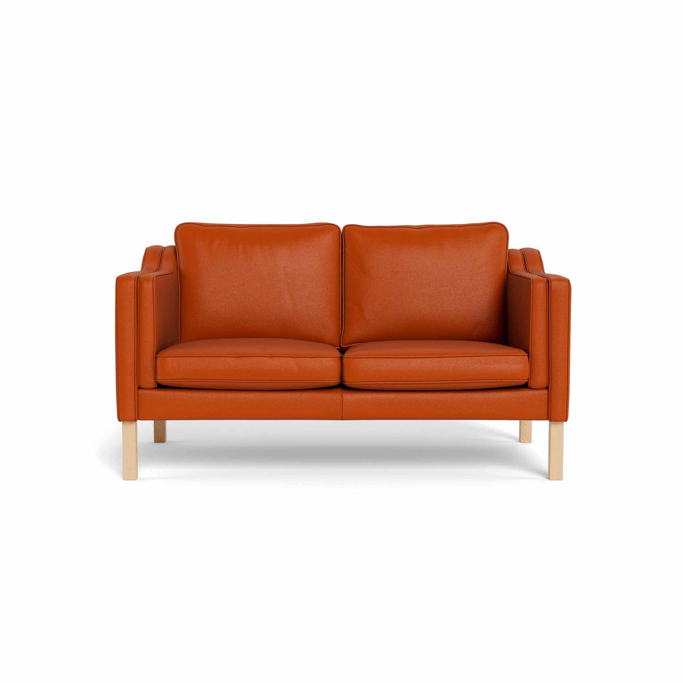 Clausholm 2-personers sofa fra Top-line i cognac læder