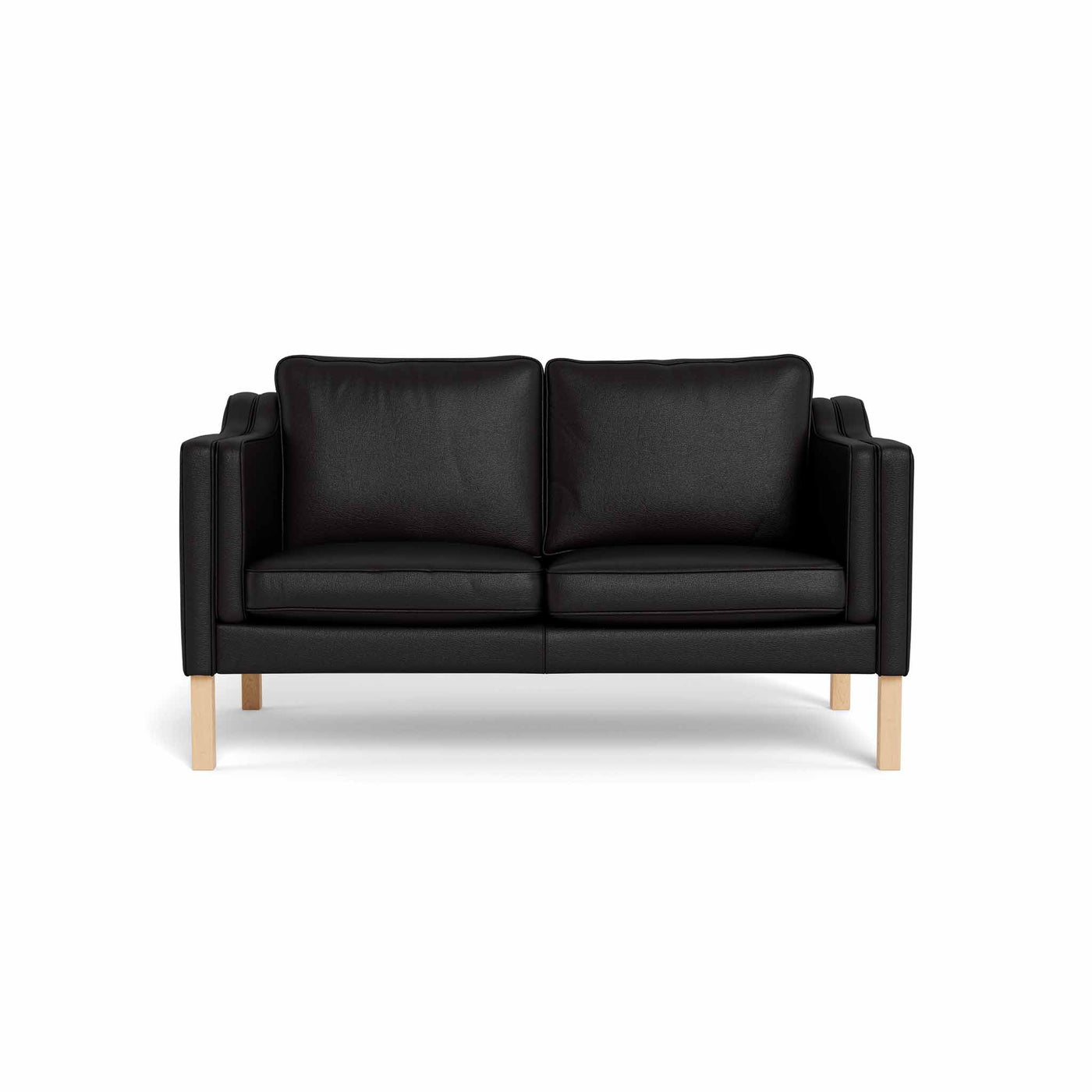 Clausholm 2-personers sofa fra Top-line i sort læder
