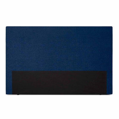 Curve sengegavl fra Opus i 210 cm betrukket med stof i flot blå farve.