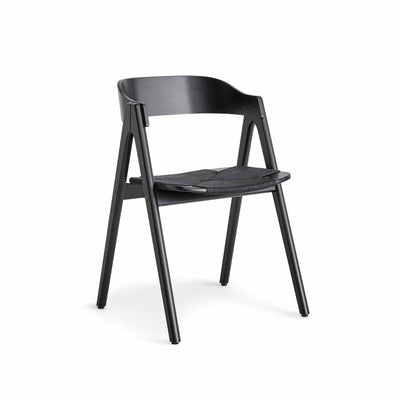 Findahl by Hammel Mette spisebordsstol i sortlakeret bøg med sortmalet sæde i natur flet.