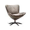 Havanna loungestol i beige nubuck-look stof med ben i sort stål fra Hjort Knudsen