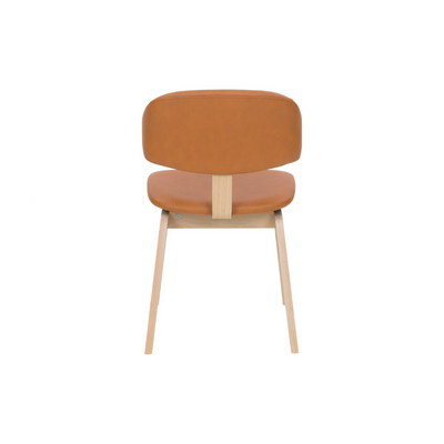 PBJ Designhouse Maior spisebordsstol i eg med cognac læder.
