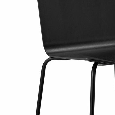 SM 801 spisebordsstol fra Skovby i lakeret sortbejdset egefinér
