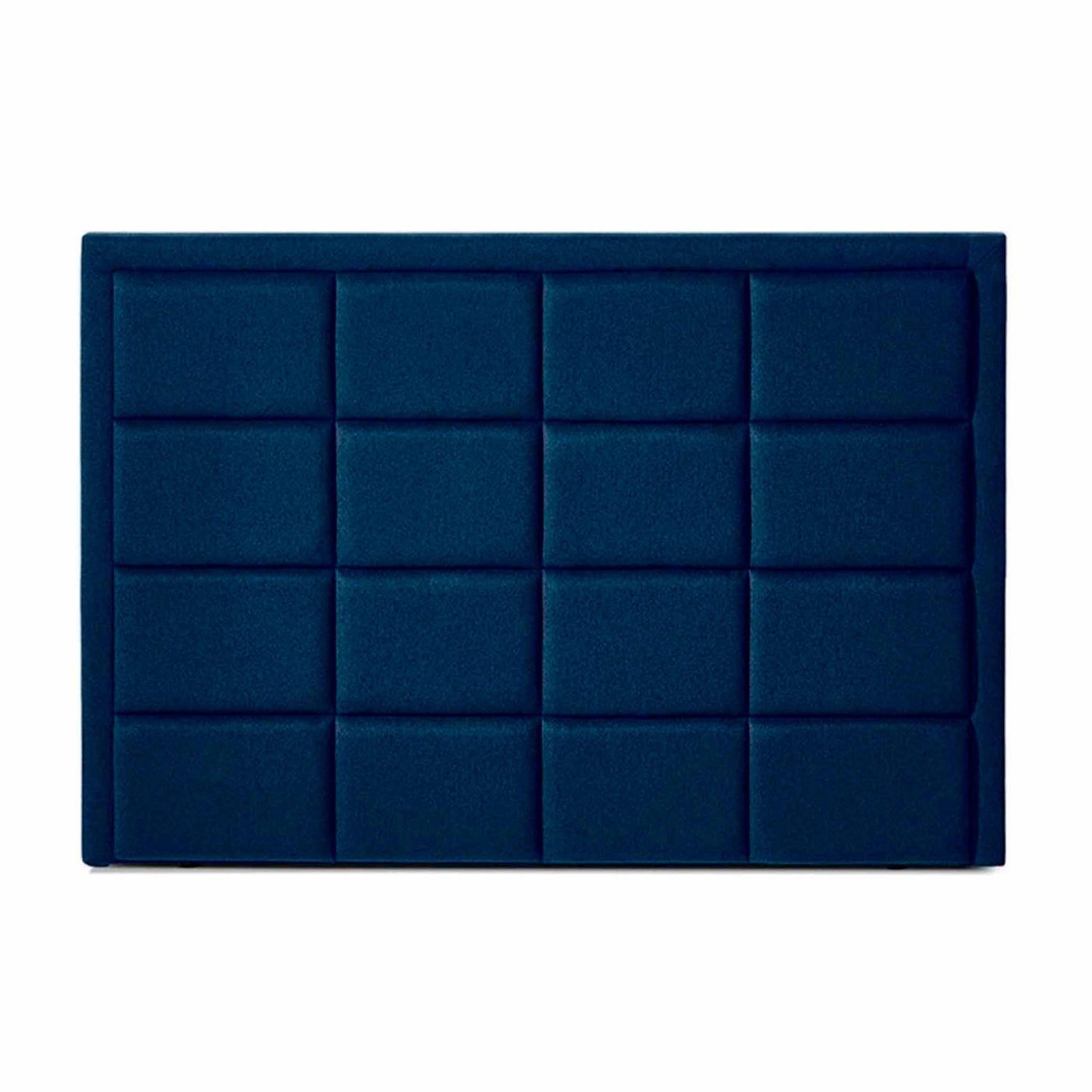 Square sengegavl fra Opus i 180 cm betrukket med stof i flot blå farve.