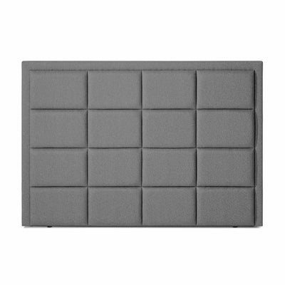 Square sengegavl fra Opus i 180 cm betrukket med stof i stilren grå farve.