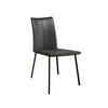 Sweetseat spisebordsstol fra Casø Furniture med sort læder og sorte metalben
