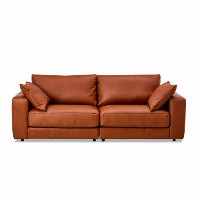 Thanos 3-personers sofa fra Top-Line i cognacfarvet Viborg læder.